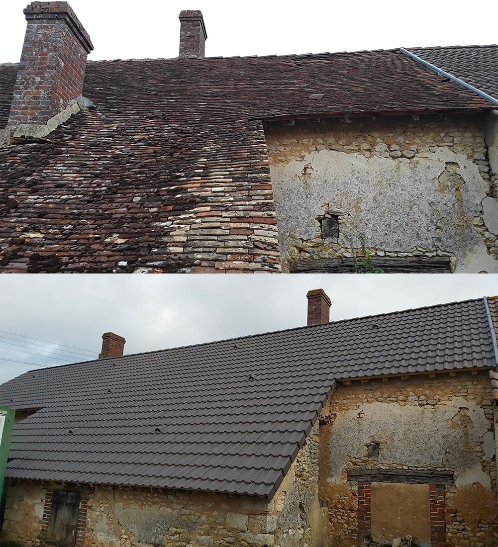 Nettoyage couverture avant après