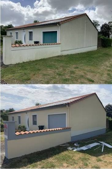 Ravalement façade avant après